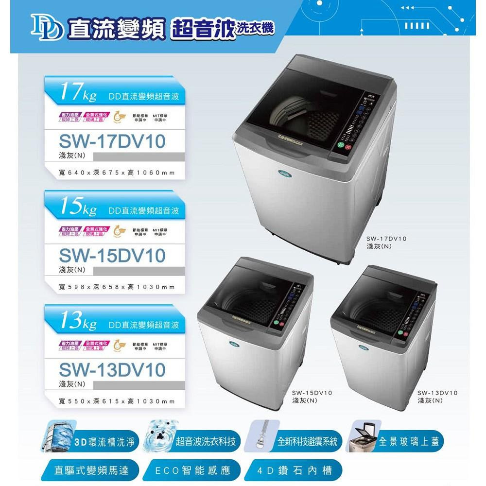 SANLUX 台灣三洋 15KG 變頻直立式洗衣機 SW-15DV10-細節圖2
