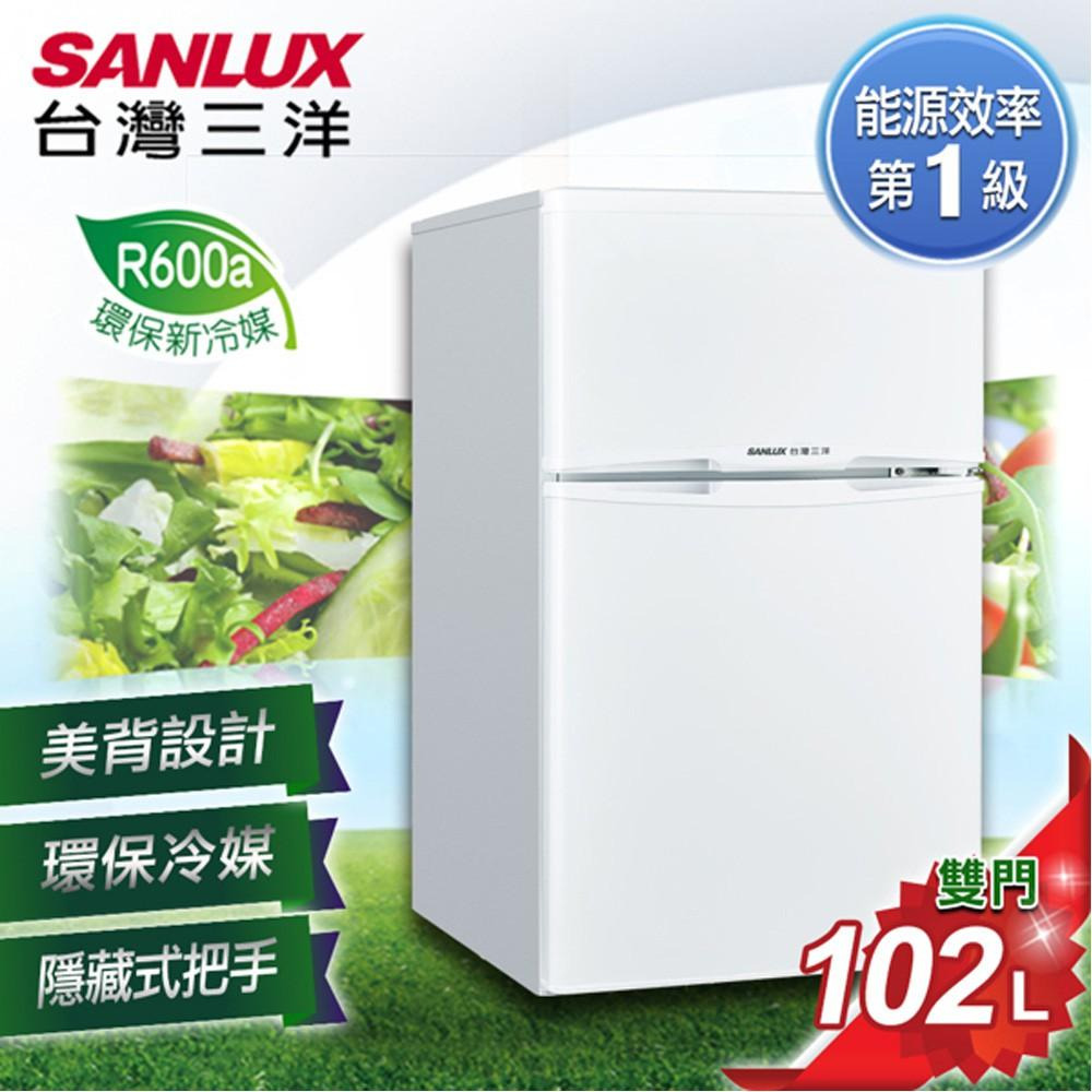 SANLUX 台灣三洋 102公升 一級能效雙門定頻冰箱 SR-C102B1-細節圖2