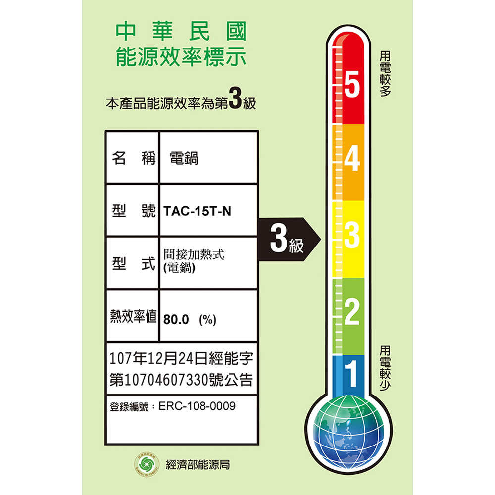 TATUNG 大同 220V異電壓 15人份全不鏽鋼電鍋 TAC-15T-NMV2-細節圖4