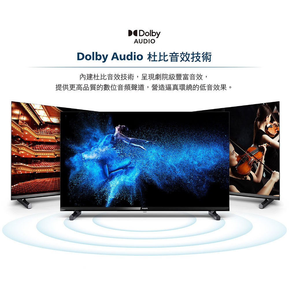 PHILIPS 飛利浦 32型 纖薄邊框液晶顯示器 螢幕 電視 無視訊盒 無安裝 32PHH5678-細節圖6