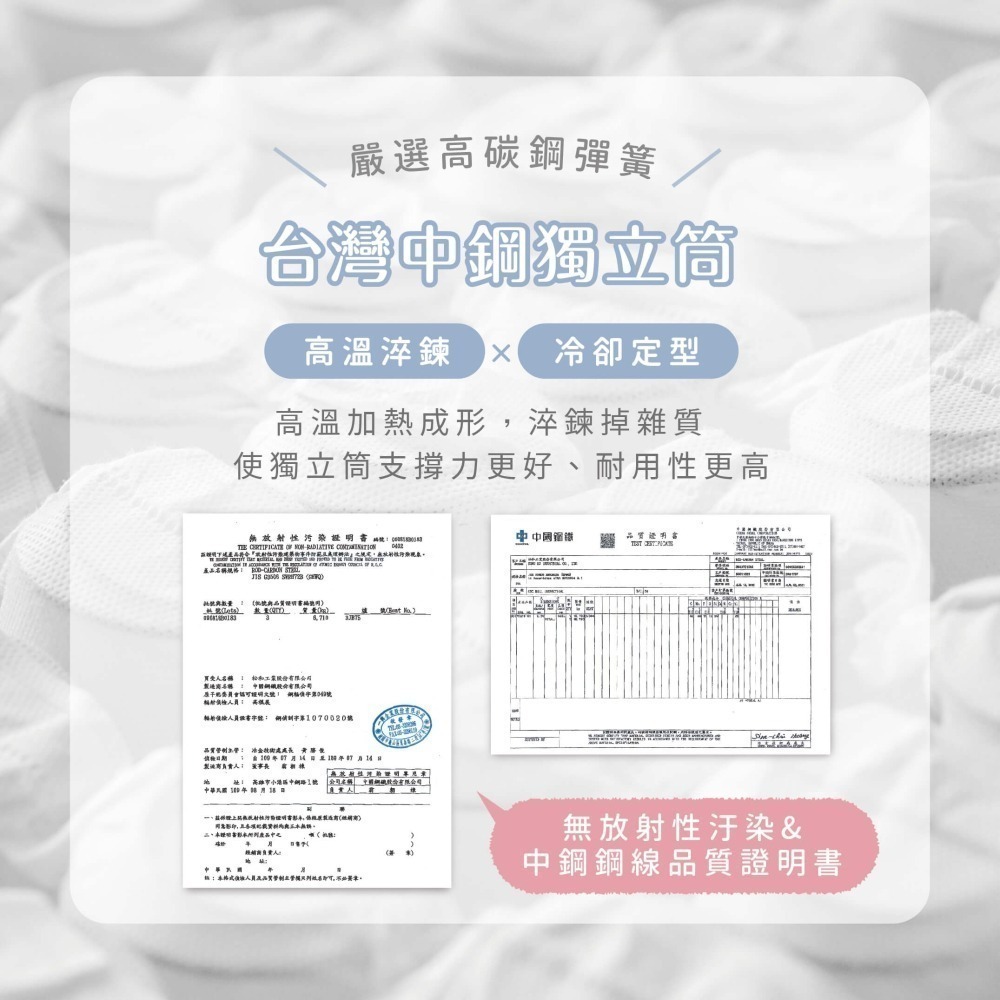 鈦享睡 厚片床墊 4公分乳膠 比利時乳膠 中鋼 獨立筒床墊 飯店床 TENCEL 天絲 彈簧床墊3D透氣 太想睡-細節圖6
