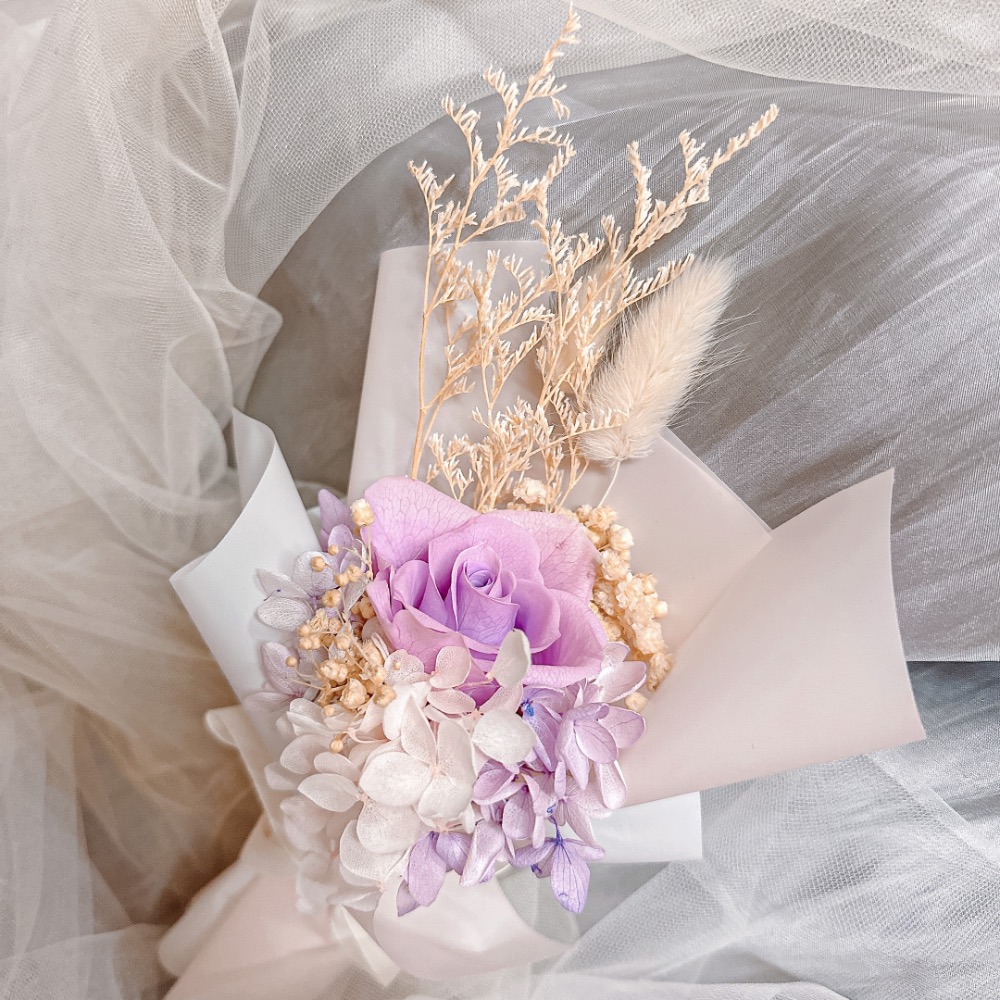 迷你永生玫瑰花束-細節圖2