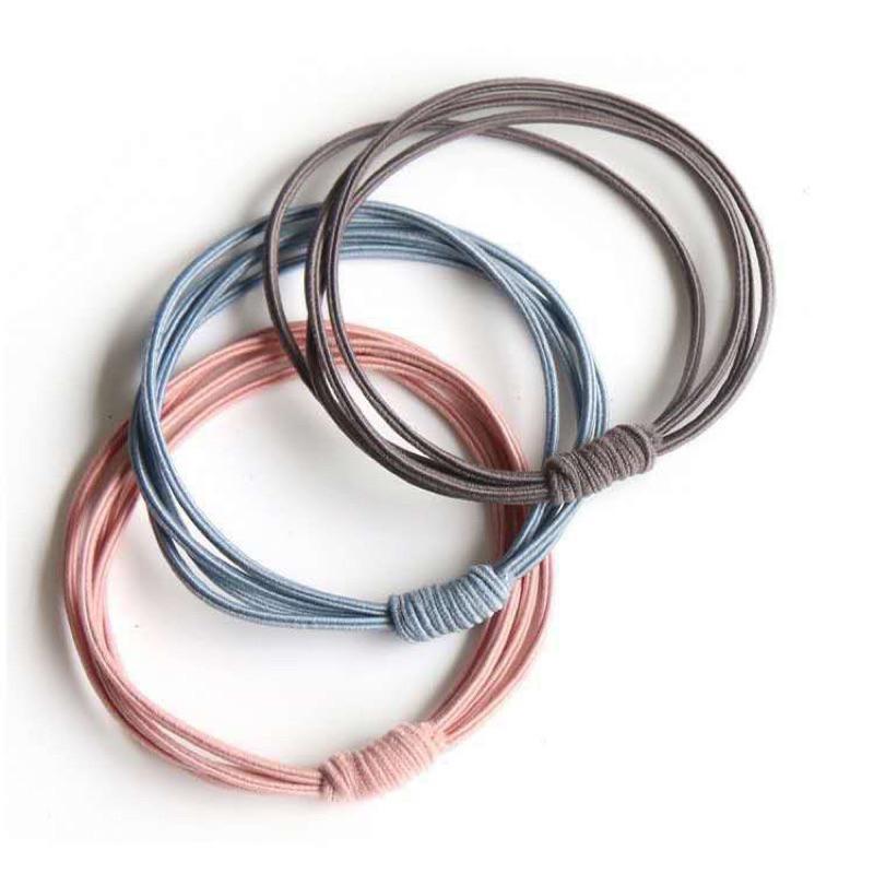 髮圈 髮束 髮飾 彈力髮圈 簡約 無接縫加粗 黑色髮圈 大腸圈 造型髮圈 綁髮圈-細節圖6