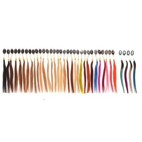 色環 髮束 色卡 染髮劑 漂髮 染髮 沙龍 美髮用品 真髮 髮片-細節圖3