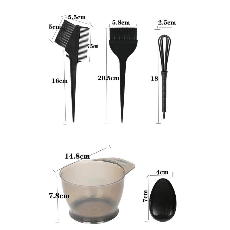 染具 六件組 五件組 染髮 工具套裝 耳罩 染刷 染梳 刷具 染碗 攪拌器 美髮用具-細節圖3