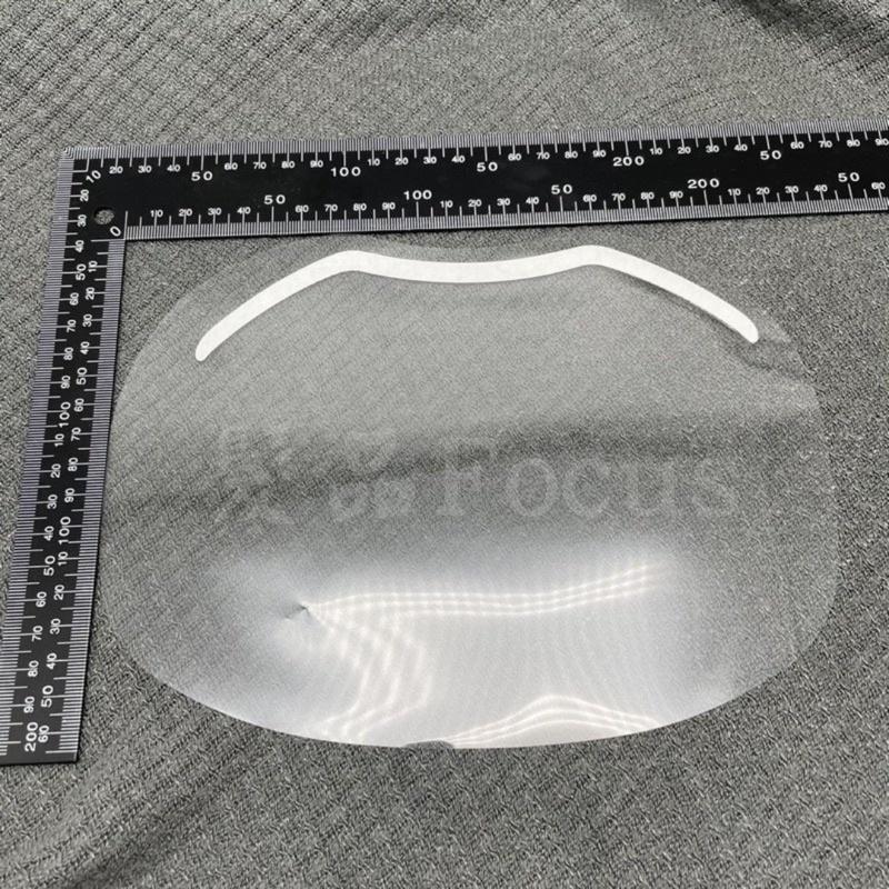 護面貼 透明 全新升級 加長版 Ｍ型  微笑 長型面貼 拋棄式 一次性 防口沫 瀏海洗頭 防水濺臉部 設計師 沖水貼-細節圖4