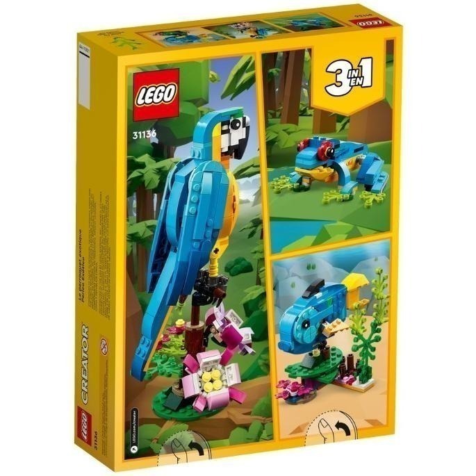 ［想樂］全新 樂高 LEGO 31136 Creator 三合一 異國鸚鵡 Exotic Parrot-細節圖2