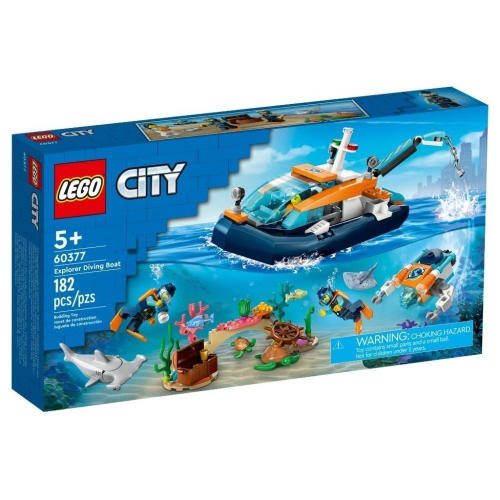 ［想樂］全新 樂高 LEGO 60377 City 城市 探險家潛水工作船