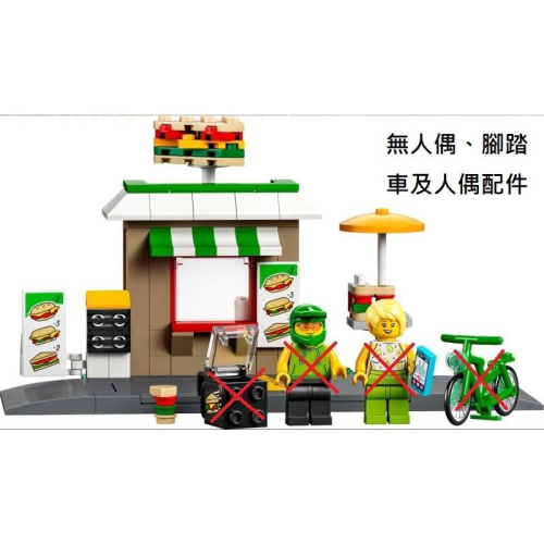 ［想樂］『拆賣』全新 樂高 Lego 40578 場景 三明治店 不含人偶 拆盒場景