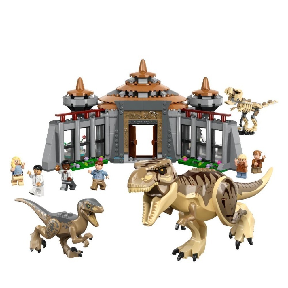 ［想樂］全新 樂高 LEGO 76961 Jurassic World 侏儸紀世界 遊客中心 暴龍與迅猛龍突擊-細節圖3