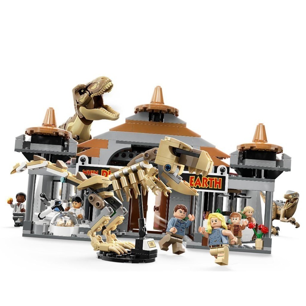 ［想樂］全新 樂高 LEGO 76961 Jurassic World 侏儸紀世界 遊客中心 暴龍與迅猛龍突擊-細節圖4