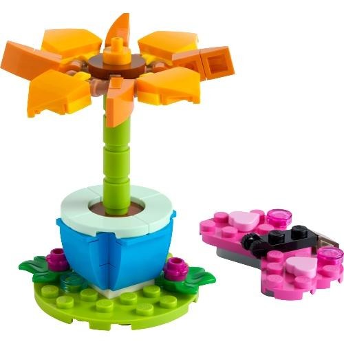［想樂］『小包』全新 樂高 Lego 30417 小花 蝴蝶 Garden Flower and Butterfly Polybag-細節圖2
