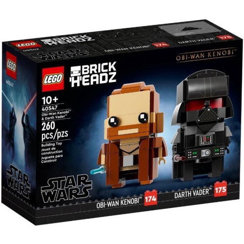 ［想樂］全新 樂高 Lego 40547 Brickheadz 星戰 歐比王 黑武士 Darth Vader