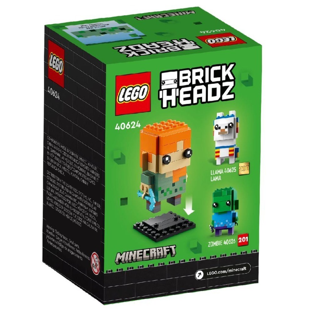 ［想樂］全新 樂高 Lego 40624 Brickheadz Minecraft Alex-細節圖2