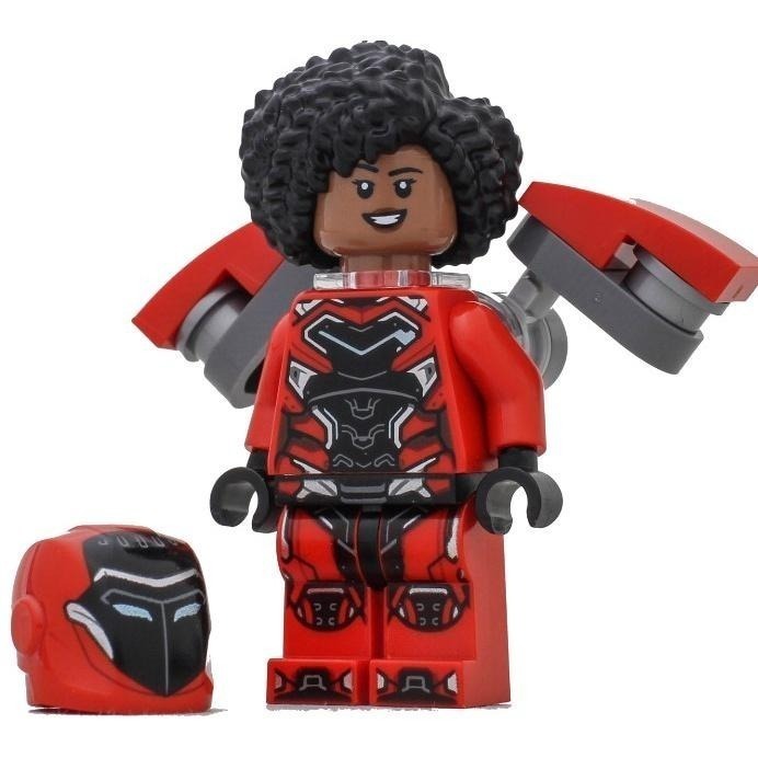 ［想樂］『人偶』全新 樂高 LEGO SH845 漫威 鋼鐵心 MK2 Ironheart (76214)-細節圖2