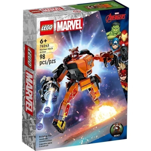 ［想樂］全新 樂高 LEGO 76243 SuperHeroes Marvel 漫威 火箭浣熊裝甲 Rocket