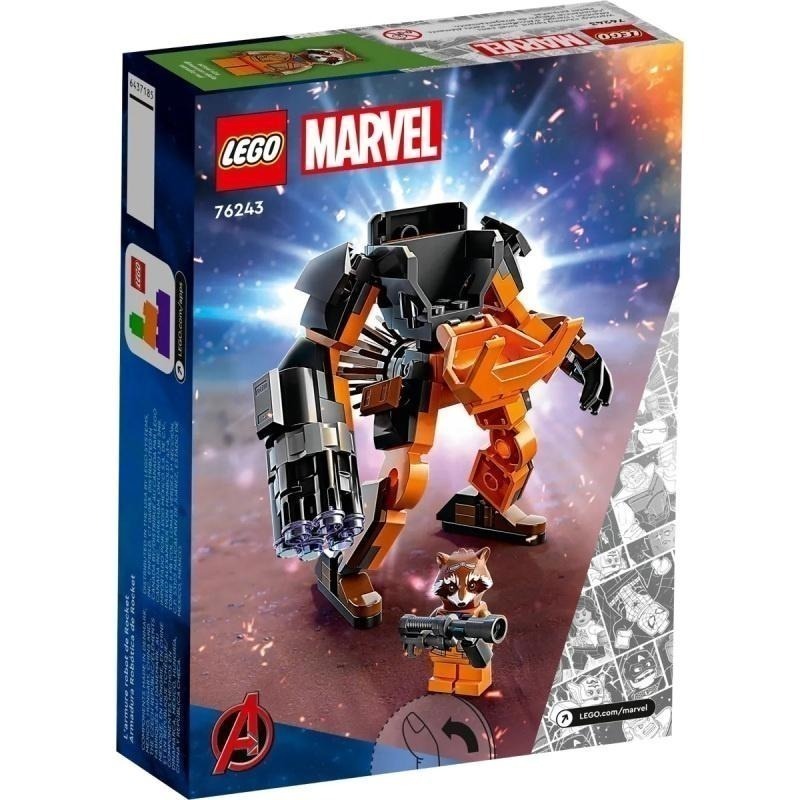 ［想樂］全新 樂高 LEGO 76243 SuperHeroes Marvel 漫威 火箭浣熊裝甲 Rocket-細節圖2