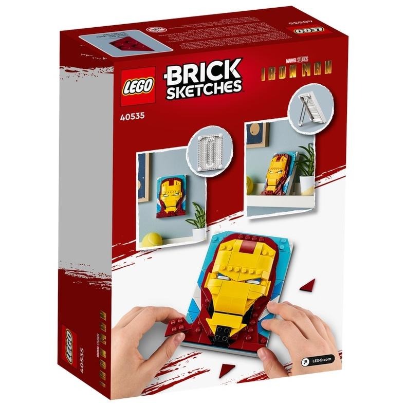 ［想樂］全新 樂高 Lego 40535 Brick Sketches Marvel 漫威 鋼鐵人-細節圖2