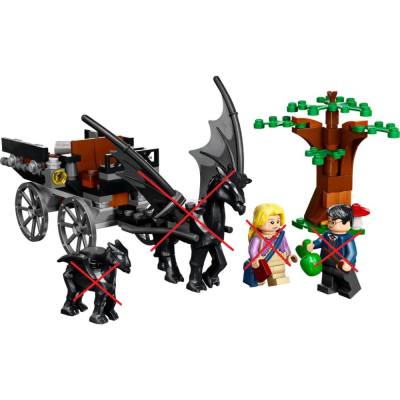 ［想樂］『拆賣』全新 樂高 Lego 76400 場景 樹 馬車 不含人偶&amp;騎士墜鬼馬 拆盒場景