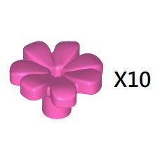 ［想樂］『零件』全新 樂高 Lego 櫻花瓣 (一包10個) 30606 Friends Accessories Flower with 7 Thick Petals and Pin
