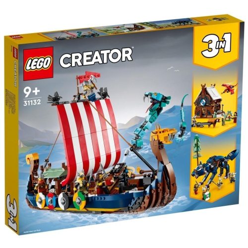 ［想樂］全新 樂高 LEGO 31132 Creator 3合1 維京海盜船和塵世巨蟒