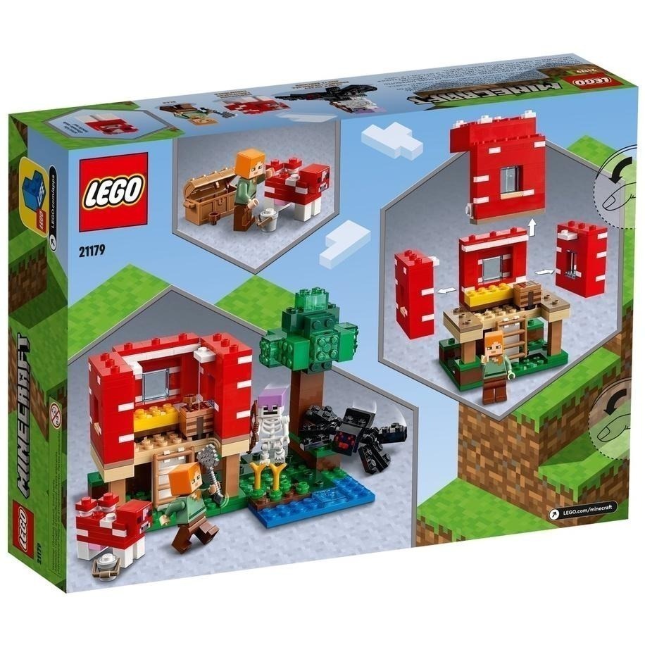 ［想樂］全新 樂高 Lego 21179 Minecraft 創世神 The Mushroom House-細節圖2