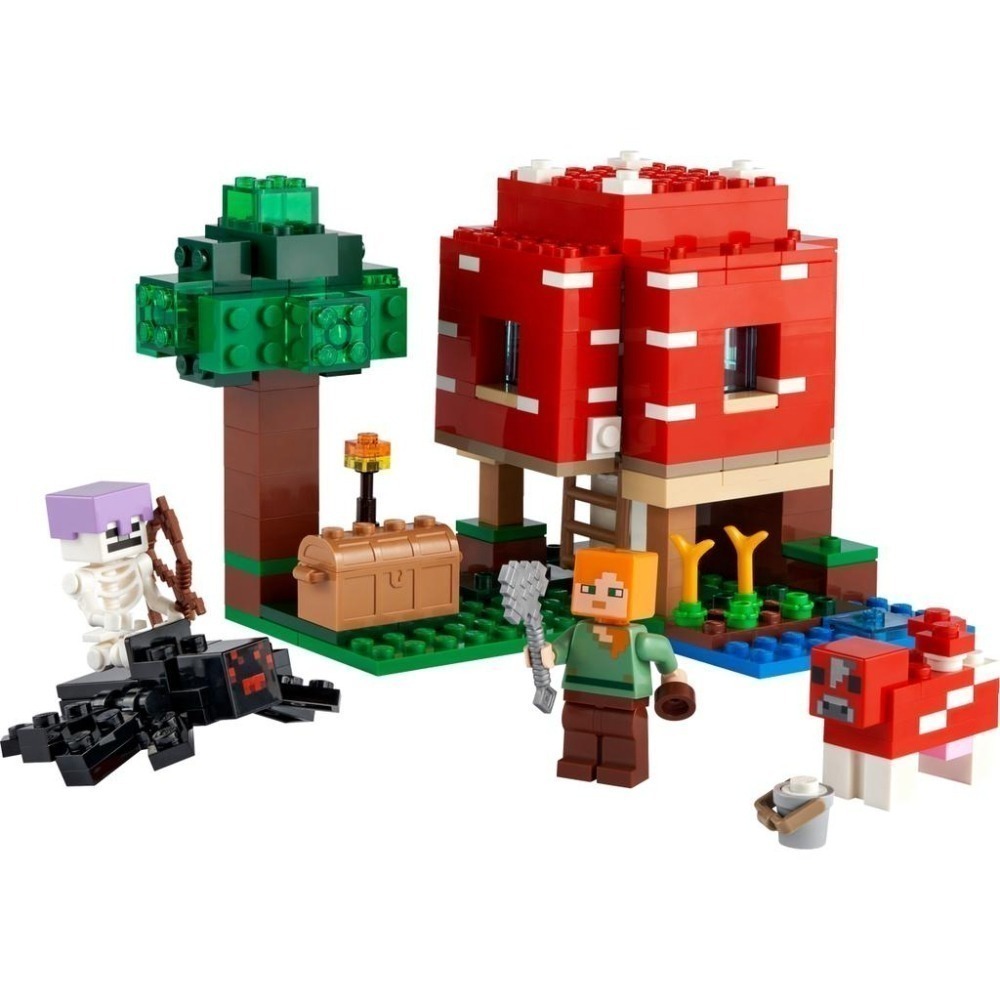 ［想樂］全新 樂高 Lego 21179 Minecraft 創世神 The Mushroom House-細節圖3