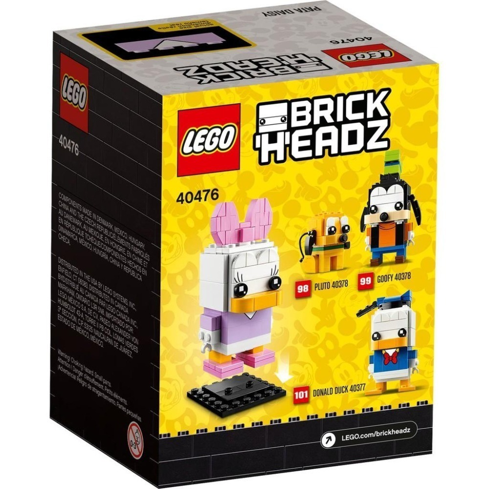 ［想樂］全新 樂高 Lego 40476 Brickheadz 迪士尼 黛西 Daisy Duck-細節圖2