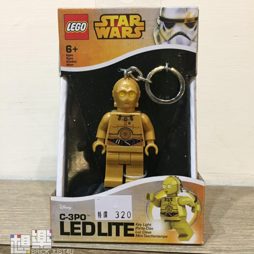 ［想樂］『LED鑰匙圈』全新 樂高 Lego LGL KE18 LED 鑰匙圈 星戰 Star Wars C-3PO-細節圖3