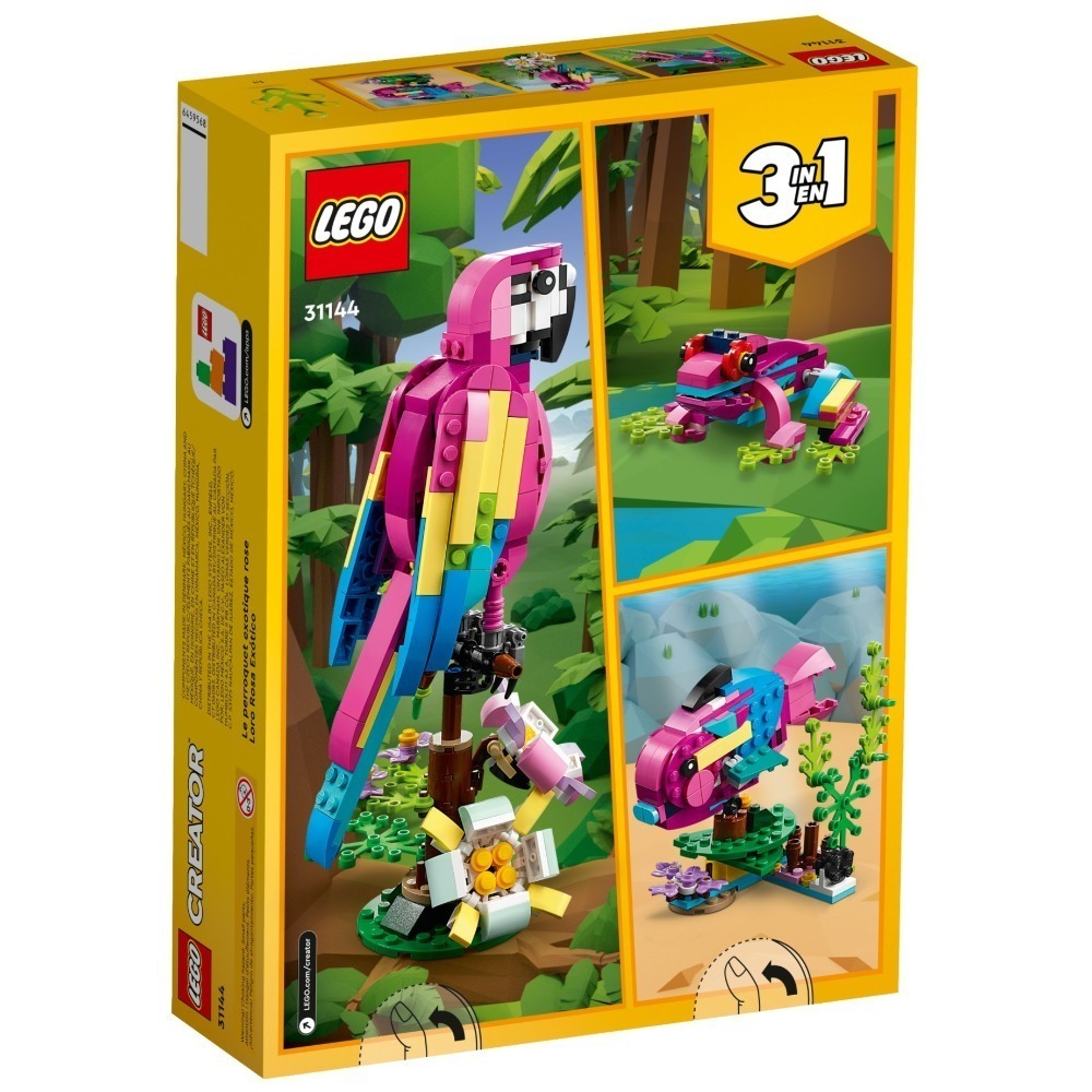 ［想樂］全新 樂高 LEGO 31144 Creator 三合一 異國粉紅鸚鵡-細節圖2
