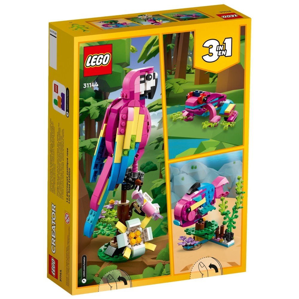 ［想樂］全新 樂高 LEGO 31144 Creator 三合一 異國粉紅鸚鵡-細節圖2