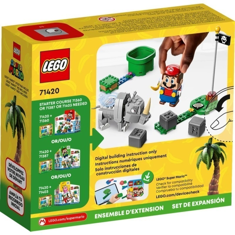 ［想樂］全新 樂高 LEGO 71420 Super Mario 瑪利歐 犀牛蘭比-細節圖2