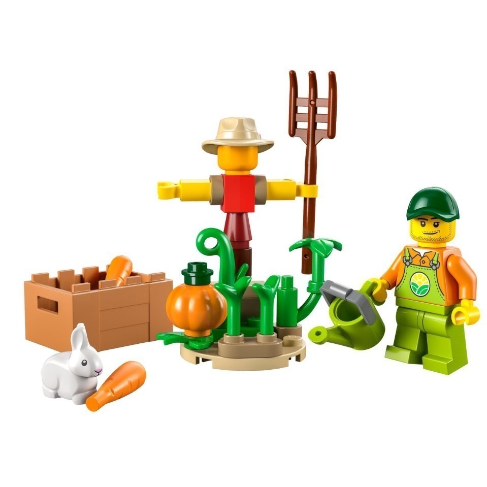 ［想樂］『小包』全新 樂高 LEGO 30590 City 城市 農場 花園 稻草人 兔子-細節圖2