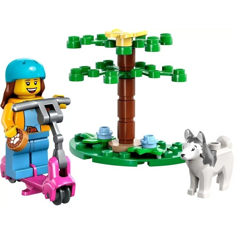 ［想樂］『小包』全新 樂高 LEGO 30639 City Dog Park and Scooter polybag-細節圖2