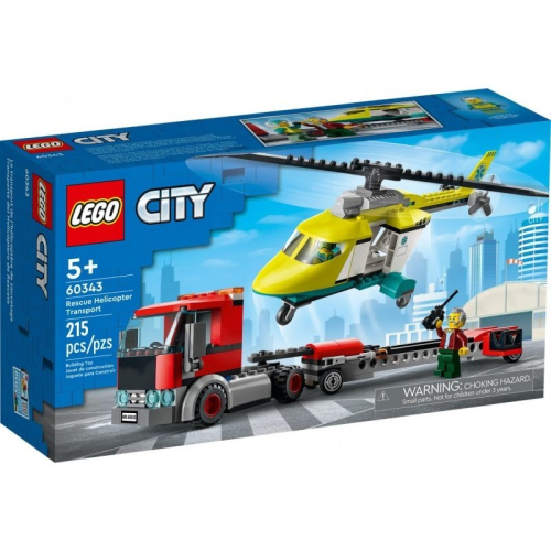 ［想樂］全新 樂高 Lego 60343 City 城市 救援直升機運輸車