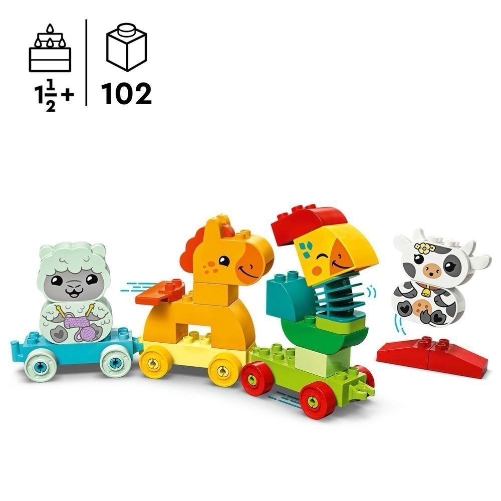 ［想樂］全新 樂高 LEGO 10412 DUPLO 得寶 動物火車-細節圖3