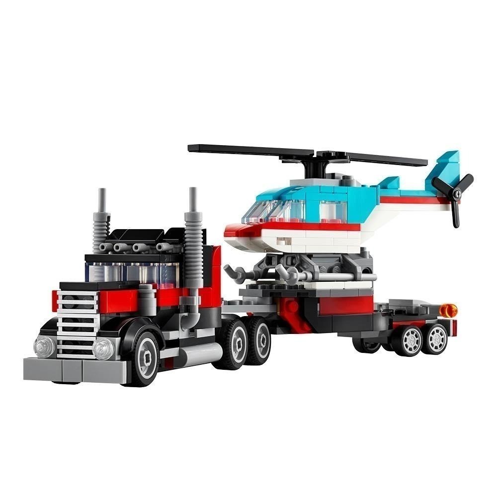 ［想樂］全新 樂高 LEGO 31146 Creator 三合一 平板卡車和直升機-細節圖3