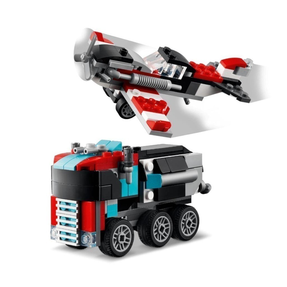 ［想樂］全新 樂高 LEGO 31146 Creator 三合一 平板卡車和直升機-細節圖5