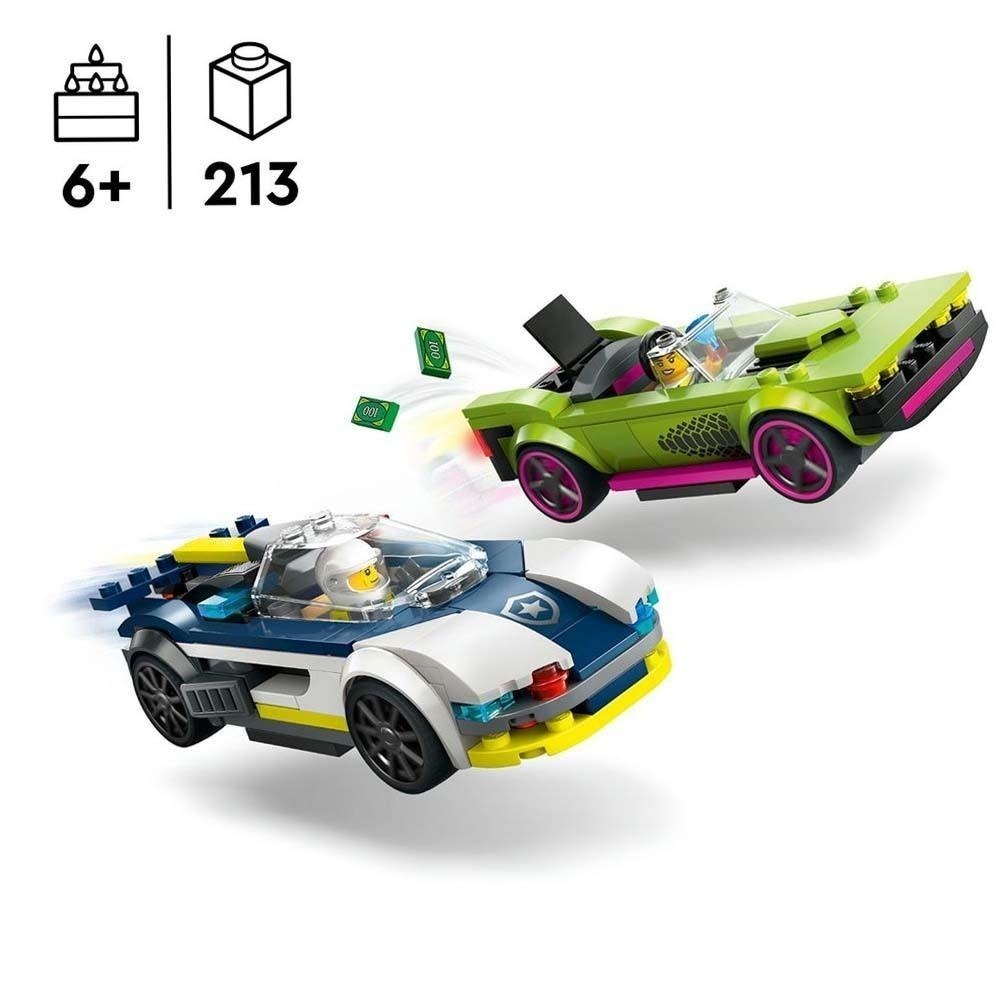 ［想樂］全新 樂高 LEGO 60415 City 城市 警車和肌肉車追逐戰-細節圖4