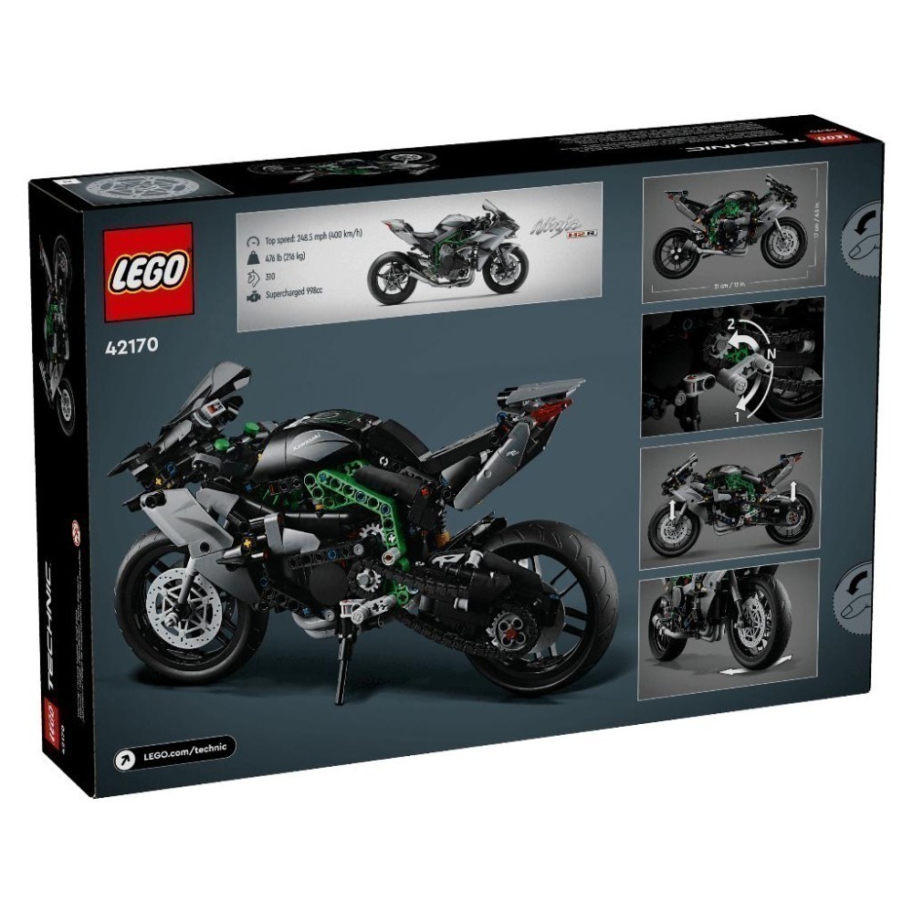 ［想樂］全新 樂高 LEGO 42170 Technic 科技 川崎 機車 Kawasaki Ninja H2R-細節圖2