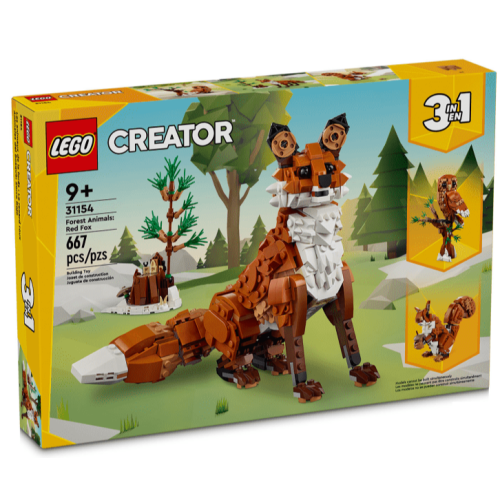 ［想樂］全新 樂高 LEGO 31154 Creator 三合一 森林動物：紅狐狸 貓頭鷹 狐狸