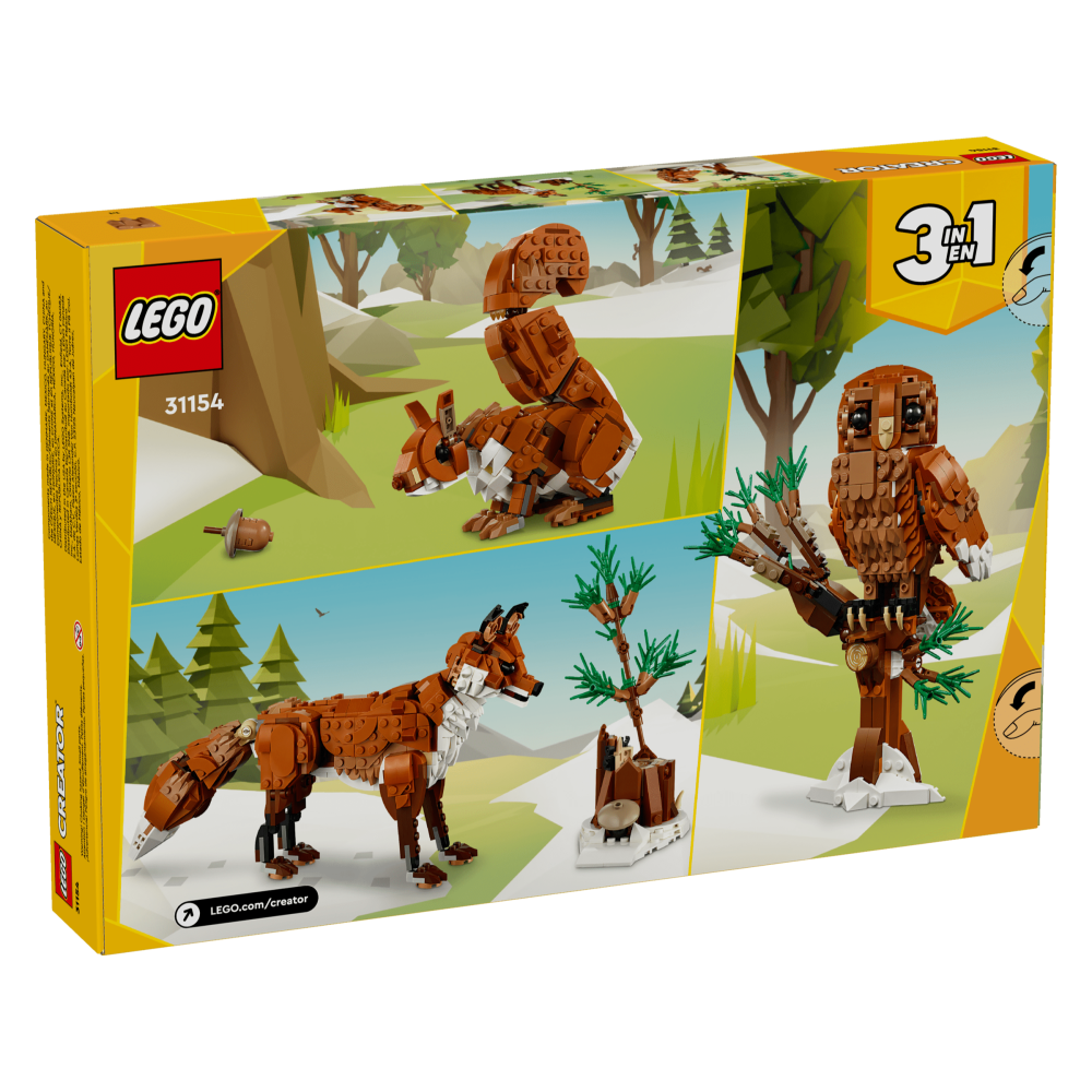 ［想樂］全新 樂高 LEGO 31154 Creator 三合一 森林動物：紅狐狸 貓頭鷹 狐狸-細節圖2