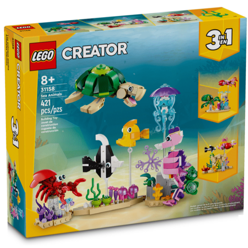 ［想樂］全新 樂高 LEGO 31158 Creator 三合一 海中動物 海龜 水母 海馬 章魚 魷魚