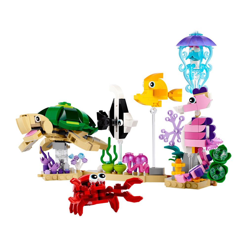 ［想樂］全新 樂高 LEGO 31158 Creator 三合一 海中動物 海龜 水母 海馬 章魚 魷魚-細節圖3