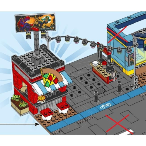 ［想樂］『拆賣』全新 樂高 LEGO 60380 Pizza店 麵店 不含道路底板、人偶及其配件 拆盒場景