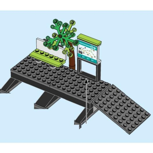 ［想樂］『拆賣』全新 樂高 LEGO 60337 火車站 不含軌道、人偶及其配件 拆盒場景