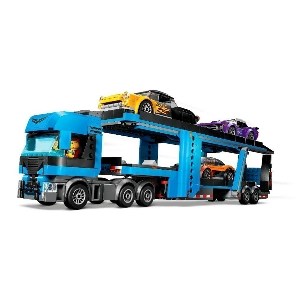 ［想樂］全新 樂高 LEGO 60408 City 城市 汽車運輸車和跑車 (盒損)-細節圖4