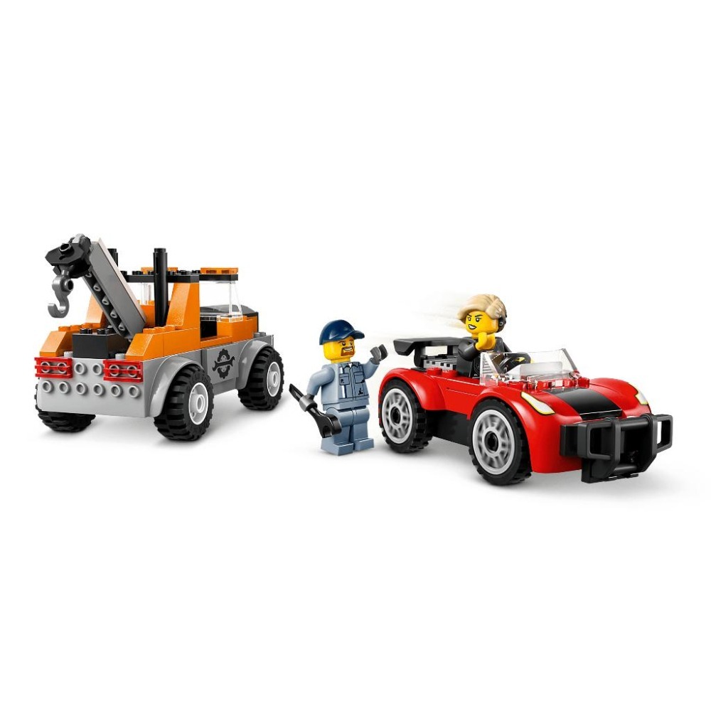 ［想樂］全新 樂高 LEGO 60435 City 城市 拖吊車和跑車維修-細節圖4