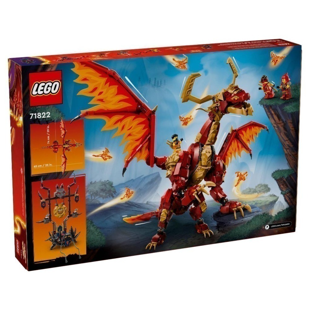 ［想樂］全新 樂高 LEGO 71822 Ninjago 忍者 動態來源龍-細節圖2