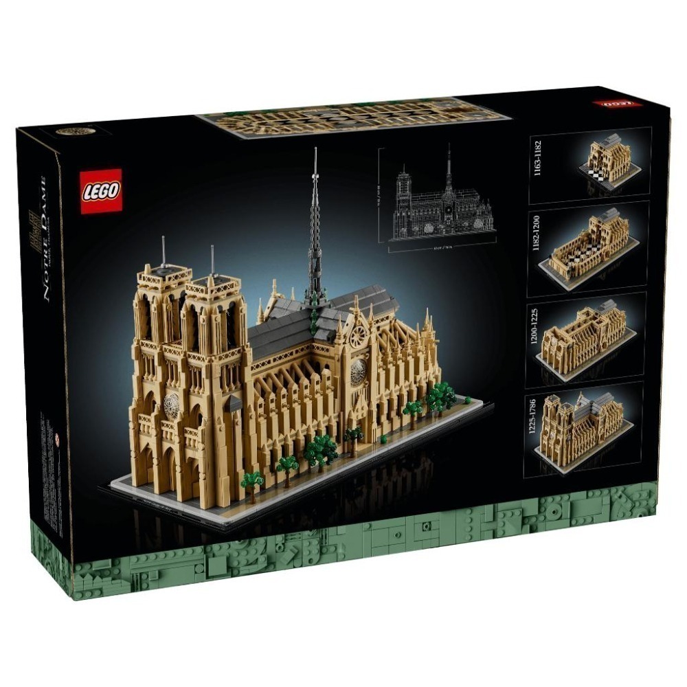 ［想樂］全新 樂高 LEGO 21061 Architecture 建築 巴黎聖母院-細節圖2